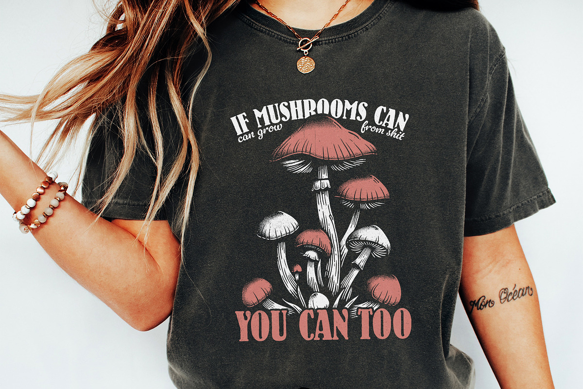 Funny Motivational Mushroom Quote, an Illustration by SharpMarketplace (Photo 5 of 5)