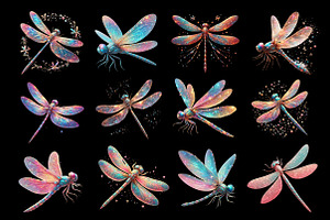 Watercolor Dragonfly Clipart