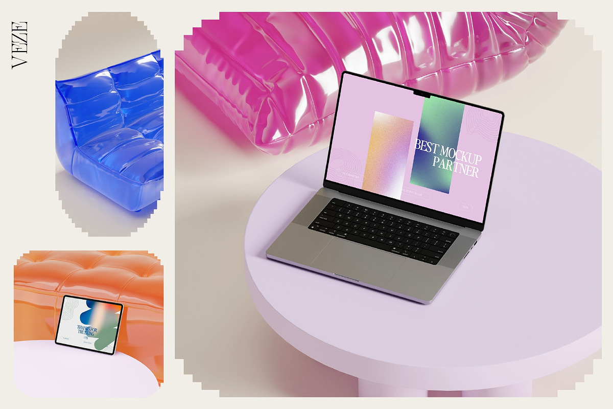 Veze - Y2K Mockup Bundle, a Device Mockup by Creavora (Photo 6 of 11)