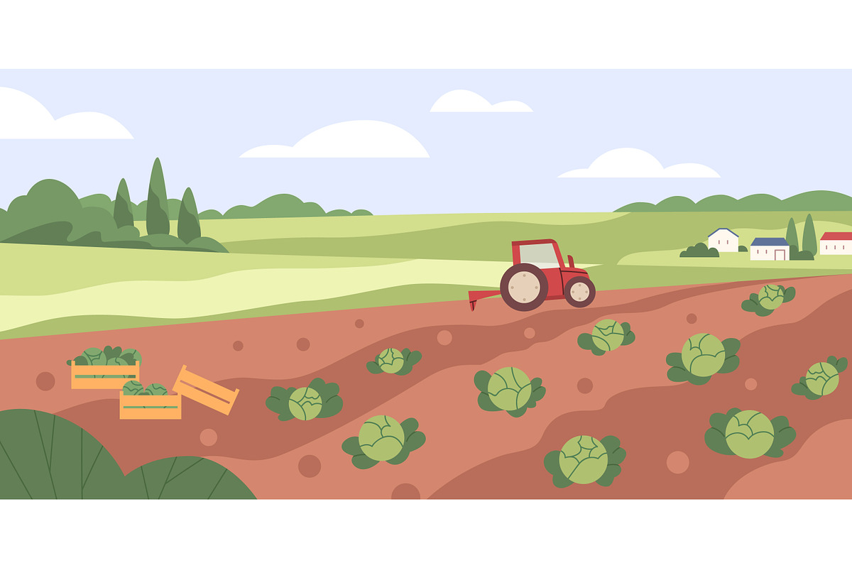 Farm countryside landscapes set, a Seasonal Illustration by Good Studio (Photo 5 of 5)