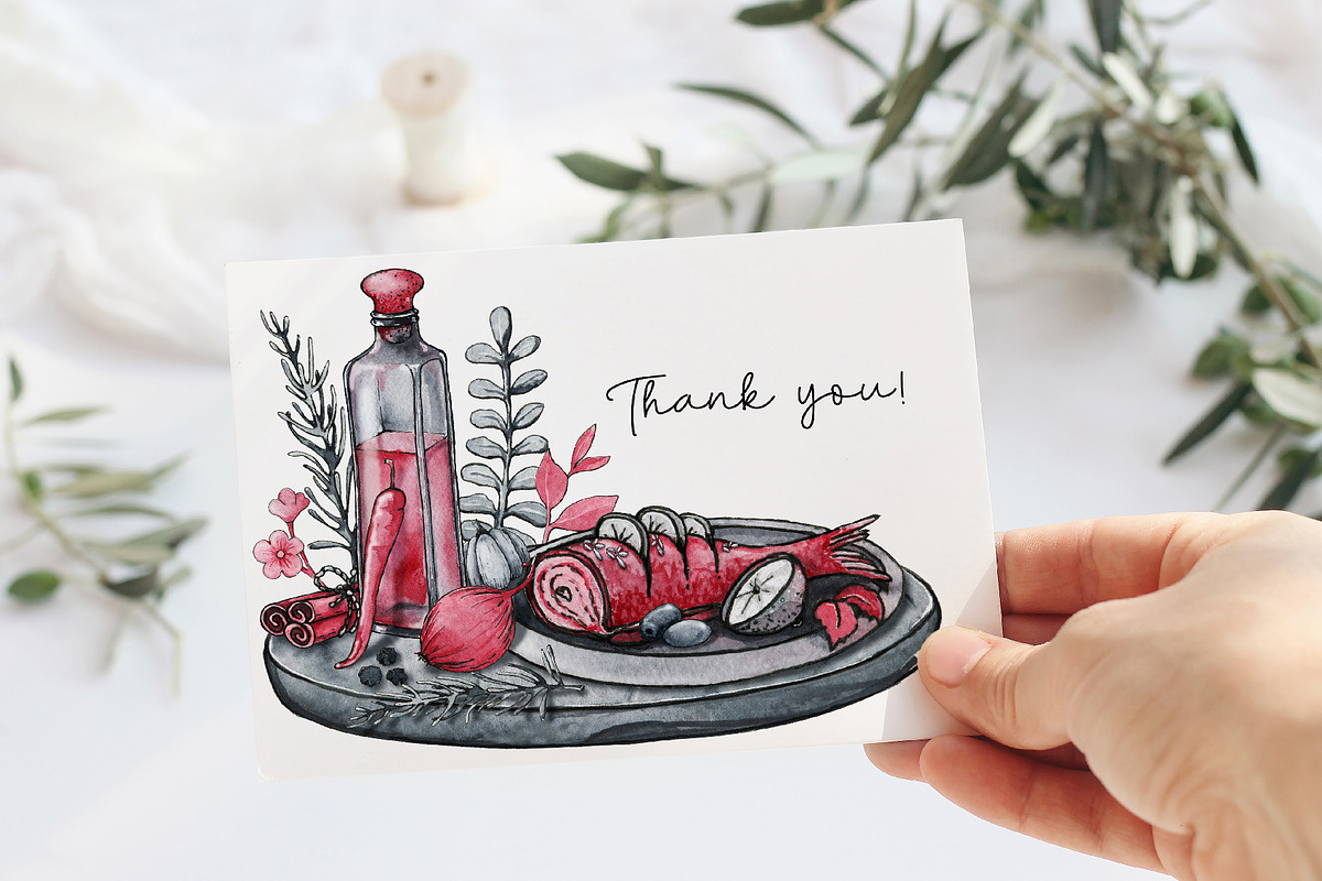 Chef cook, clipart, digital paper, a Food Illustration by Artmanata (Photo 18 of 18)