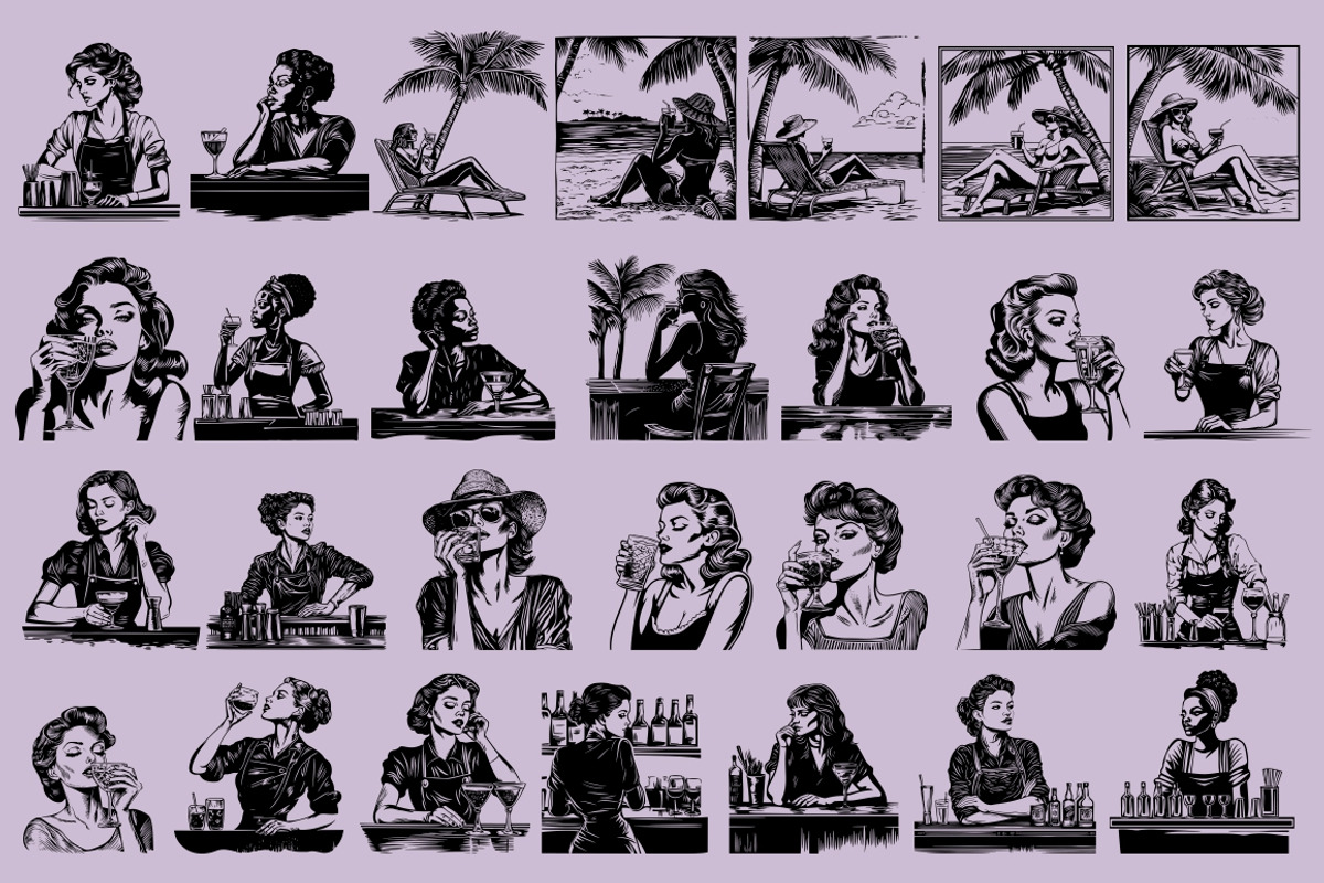 Cocktail Alcohol Drinks Illustration, a Food Illustration by Nocturnal Wolf (Photo 12 of 14)