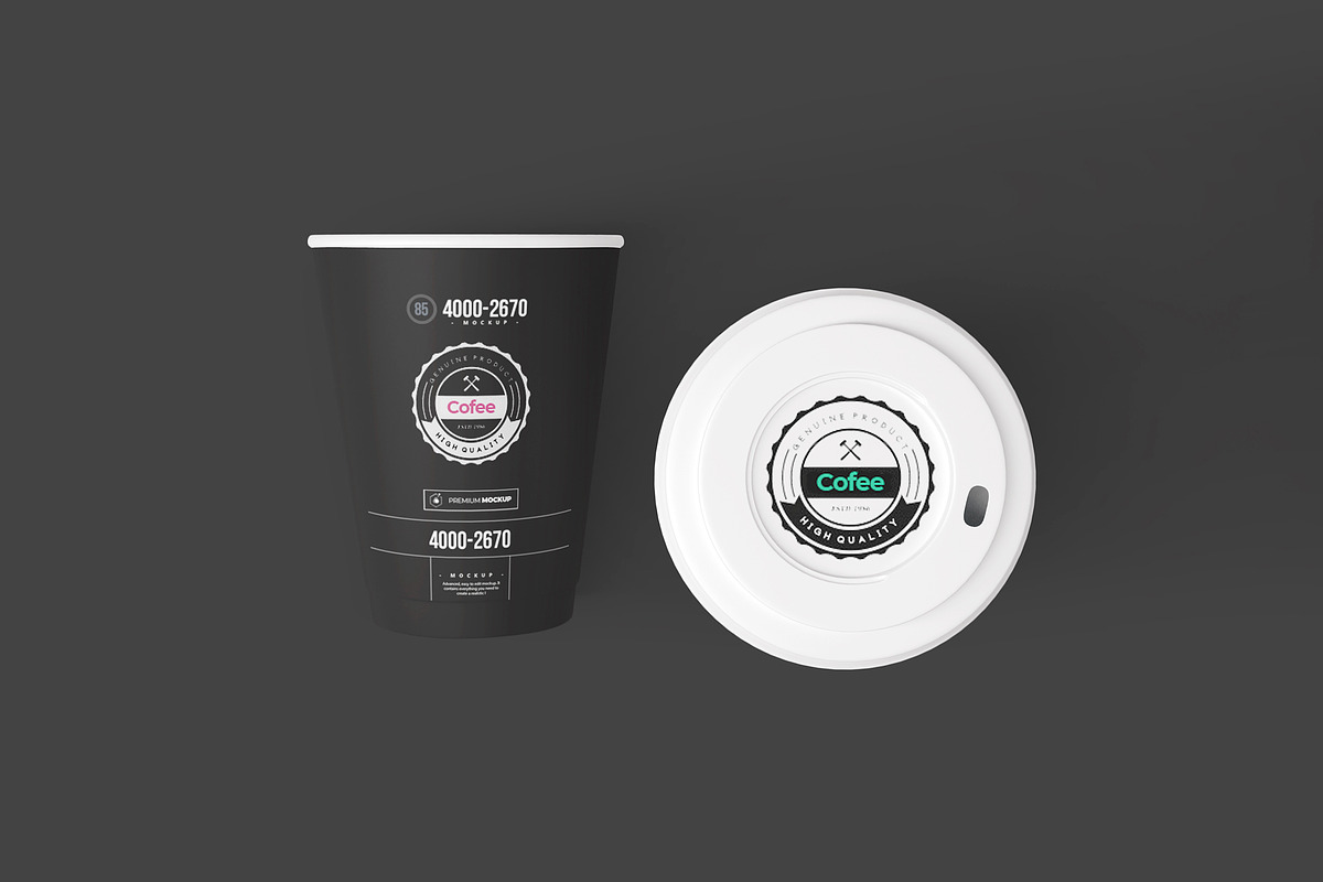 Coffe Paper Cups Mock-up 5, a Cups & Container Mockup by Nevada63 (Photo 2 of 4)