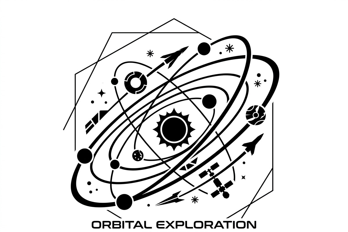 60 Planet Orbit Abstract Silhouette, an Empty State Illustration by Amazin_art (Photo 4 of 17)
