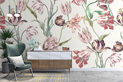 Vintage Tulips Wallpaper, a Wallpaper Graphic by Webvilla Studio (Thumbnail 3 of 4)