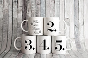 5 coffee mug mockup five cup mock up, a Cups & Container Mockup by Leo Flo Mockups (Thumbnail 1 of 3)