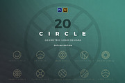 20 Circle geometric logos - outline, a Branding & Logo Template by VP Fonts (Thumbnail 1 of 21)