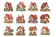 New Home Clipart, an Illustration by Design Market (Thumbnail 2 of 3)