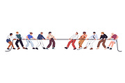 Tug of war, business competition, a Person Illustration by PaperTrident (Thumbnail 2 of 4)