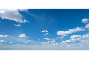 Clear Blue Sky with Wispy Clouds on, a Nature Photo by f9photos