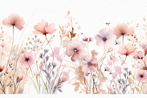 Watercolor Wildflowers Bundle