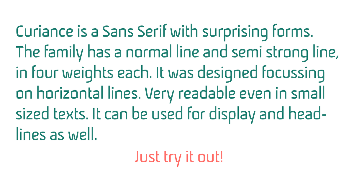 Curiance, a Sans Serif Font by Bettina Lüber (Photo 5 of 9)