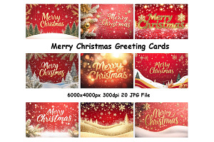 Merry Christmas Greeting Cards, a Decorative Illustration by VetalStock