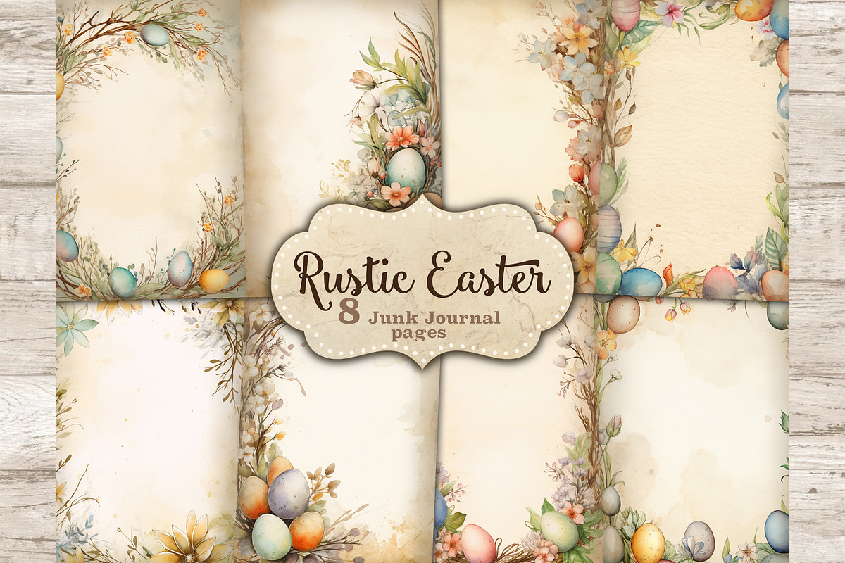 Rustic Easter Ephemera | Frame, a Seasonal Illustration by GlamArtZhanna (Photo 1 of 10)