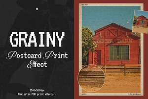 Grainy Postcard Print Effect, a Layer Style Add-On by Freezerondigital