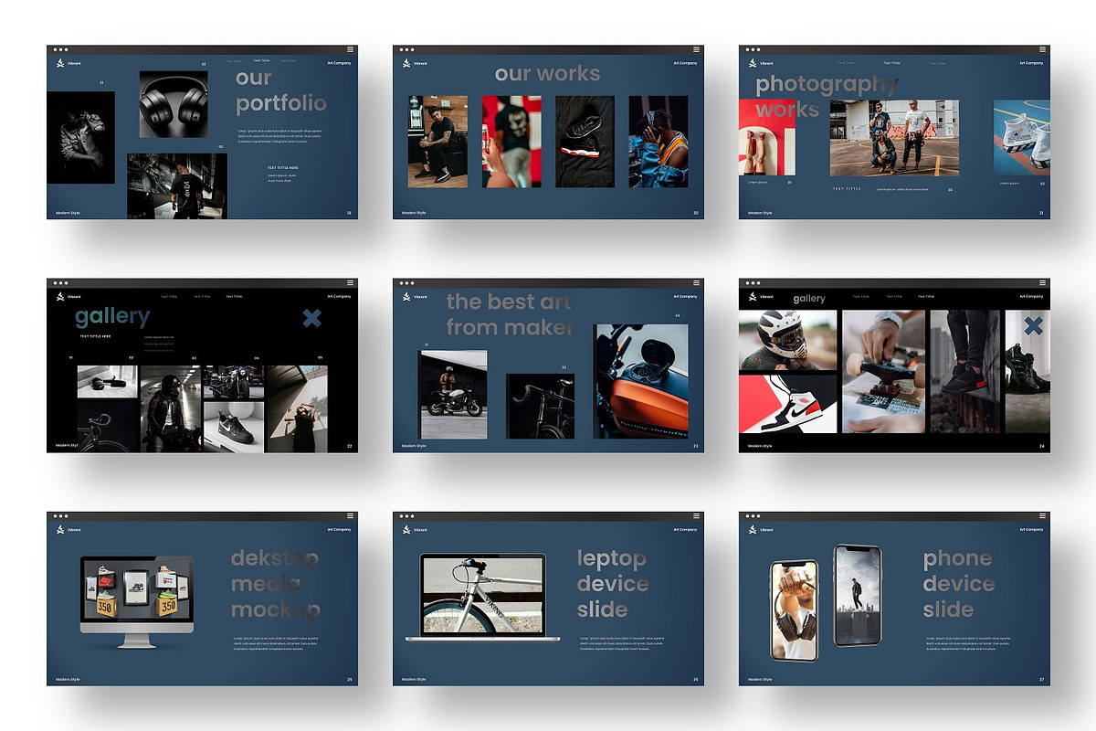 Vibrant  – Business PowerPoint, a Presentation Template by Dens Creative Studio (Photo 2 of 6)