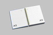 A5 Spiral Notebook Mockup Set, a Print Template by Graphiculon (Thumbnail 7 of 11)