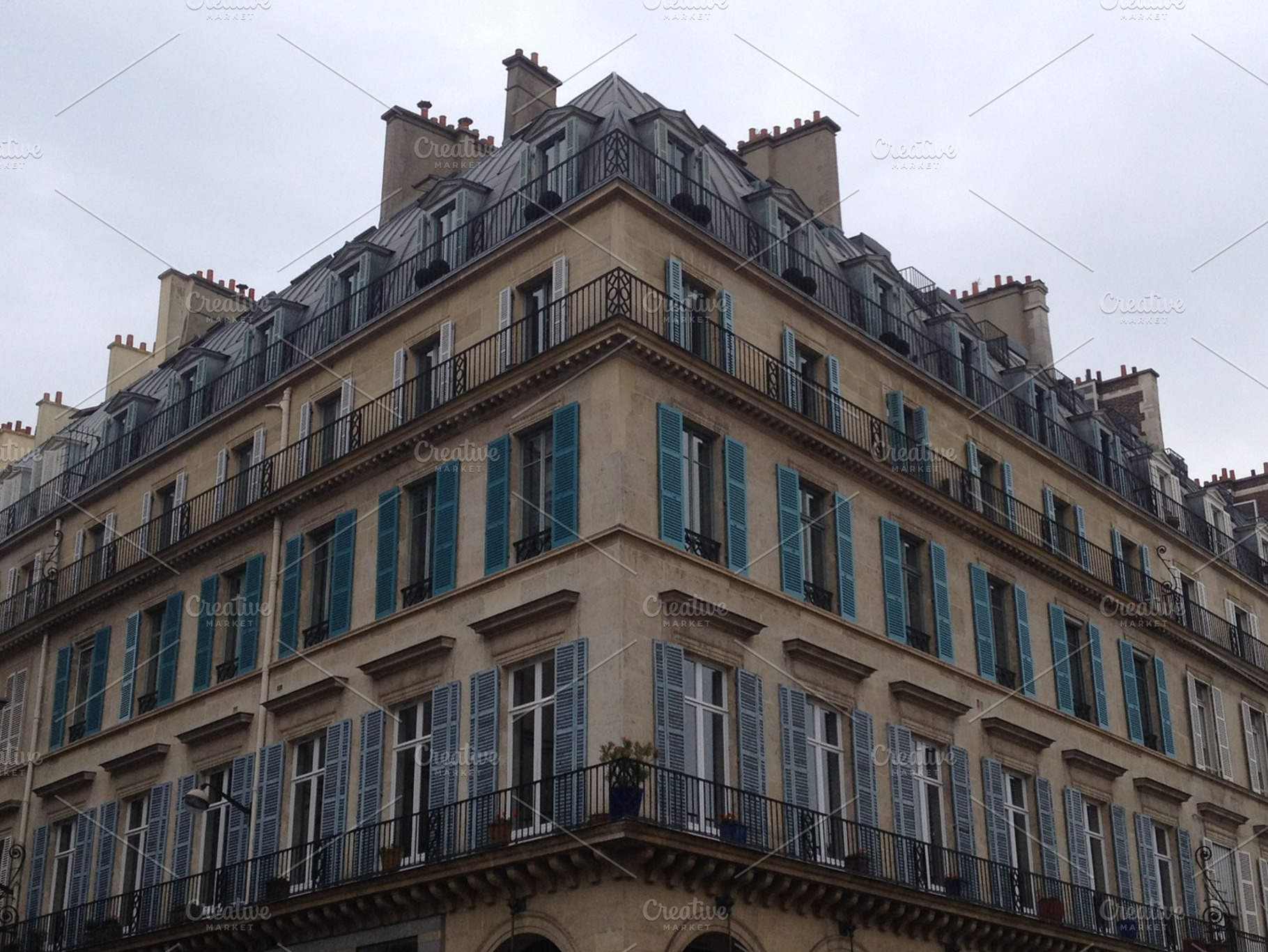 Parisian shutters containing paris, europe, and france, an Architecture Photo by Topographically