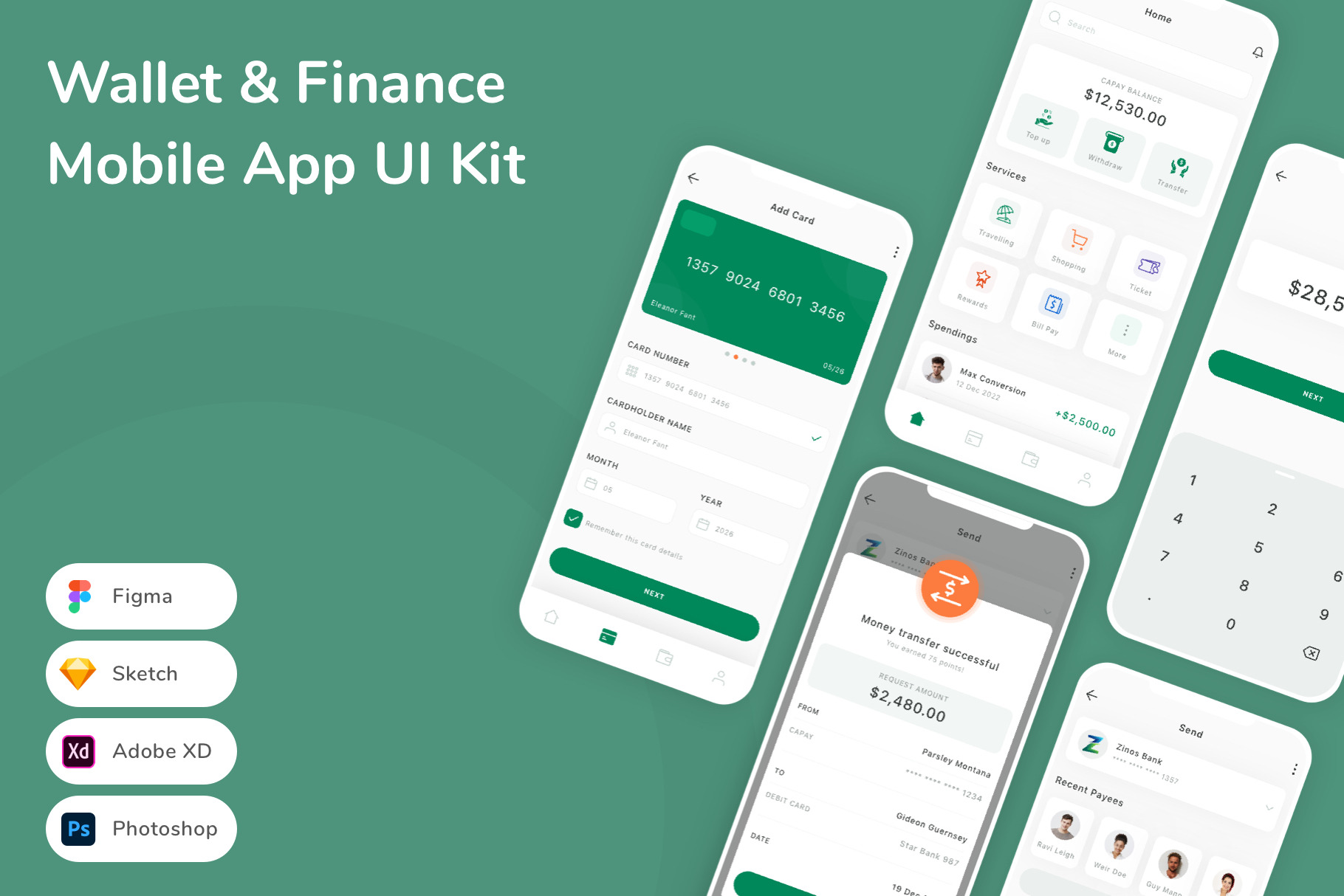 Wallet & Finance Mobile App UI Kit, an UI Kit Template by Betush