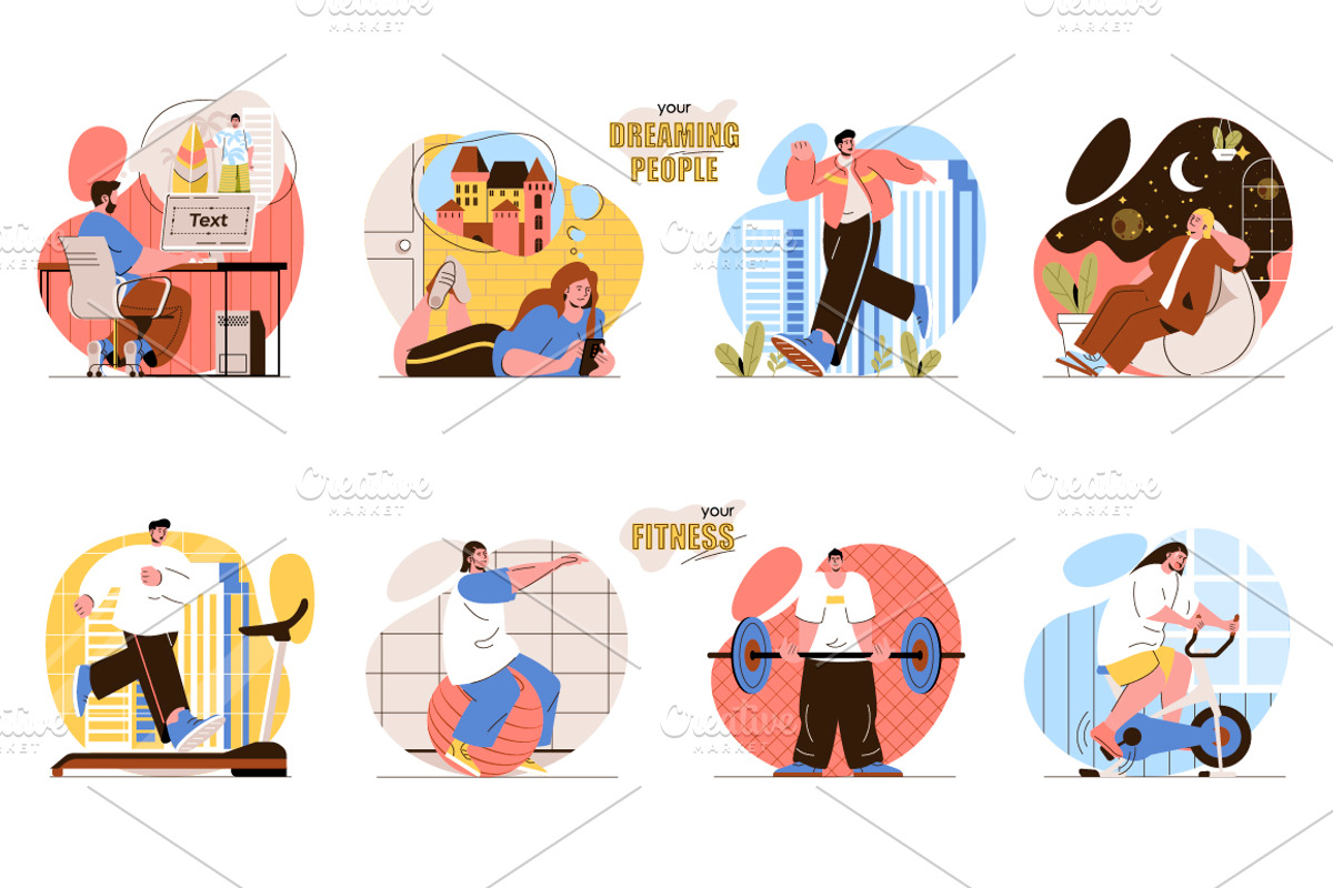Flat People Concept Illustrations, a Finance Illustration by alexdndz (Photo 6 of 14)