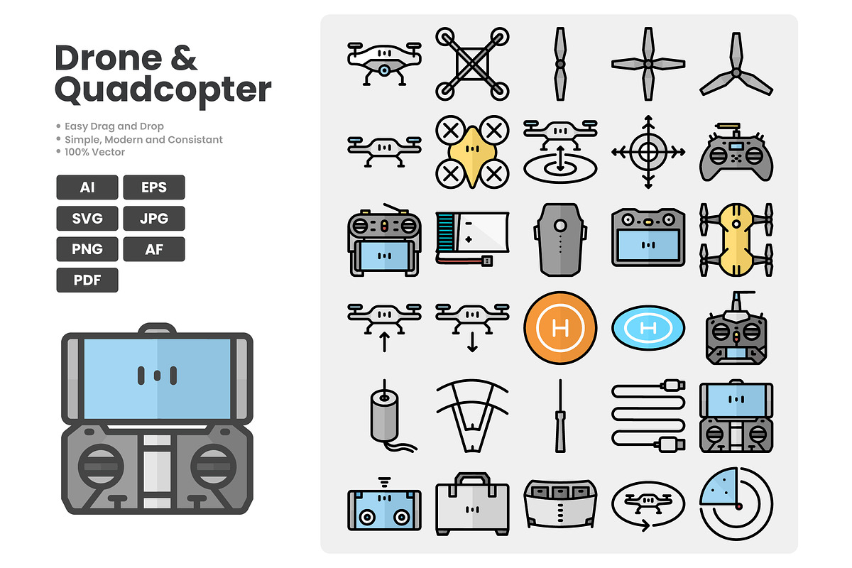 Drone Parts icon pack, a Duotone Icon by erifqizeicon (Photo 2 of 3)