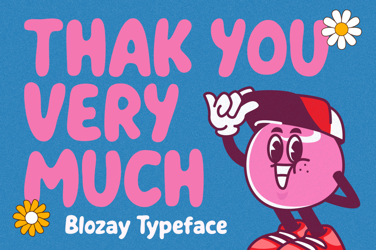 Blozay – Handwritten Bubble Font, a Handwritten Font by ianmikraz (Photo 7 of 7)