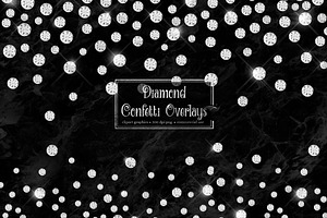 Diamond Confetti Overlays