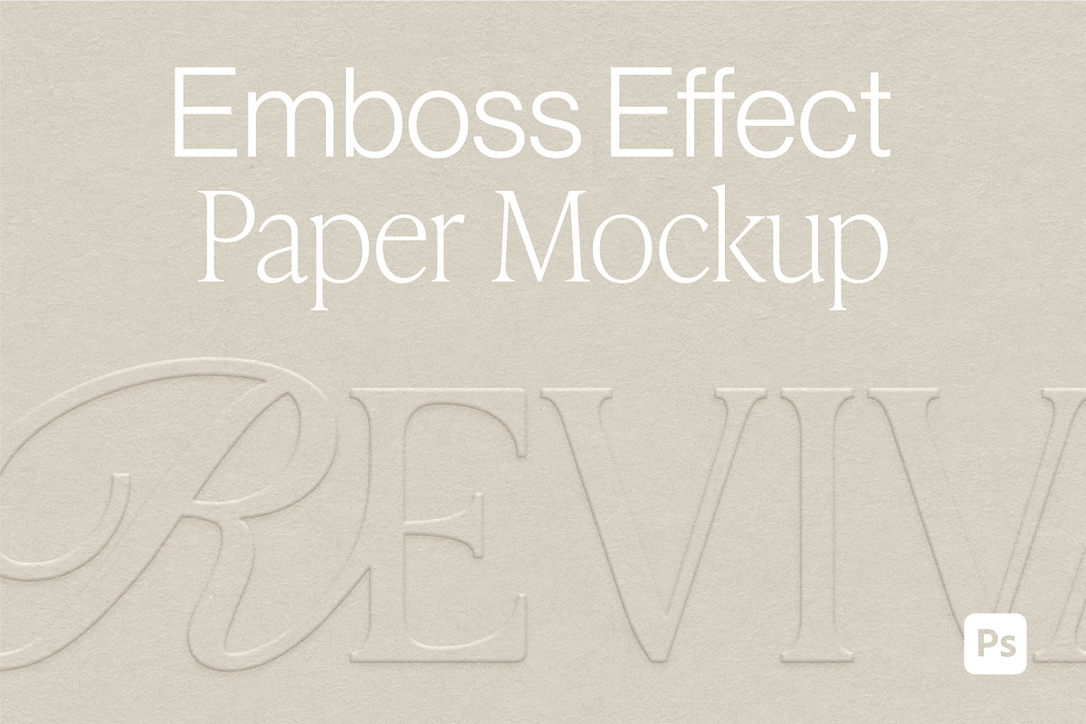 Embossed Debossed Paper Logo Mockup, a Packaging Mockup by Siren Creative Co. (Photo 1 of 5)