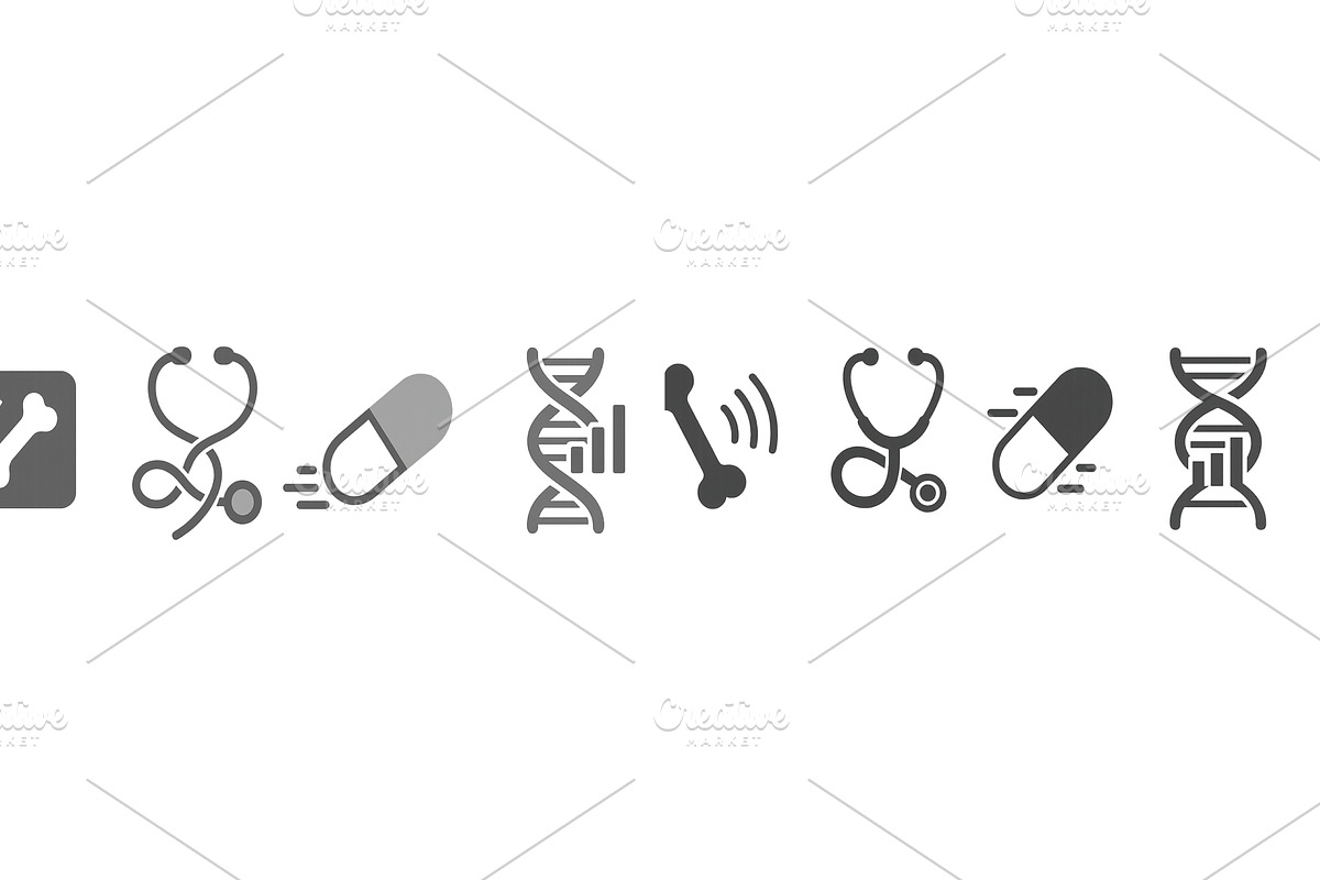 Medical icons representing health, a Healthcare Illustration by ZinetroN