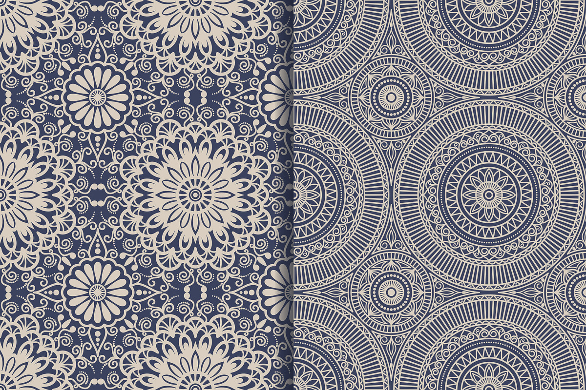 Set of 18 seamless pattern Mandala, a Pattern Graphic by NataLito (Photo 7 of 11)