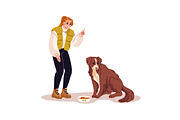 Dogs' obedience training set, an Animal Illustration by PaperTrident (Thumbnail 2 of 13)
