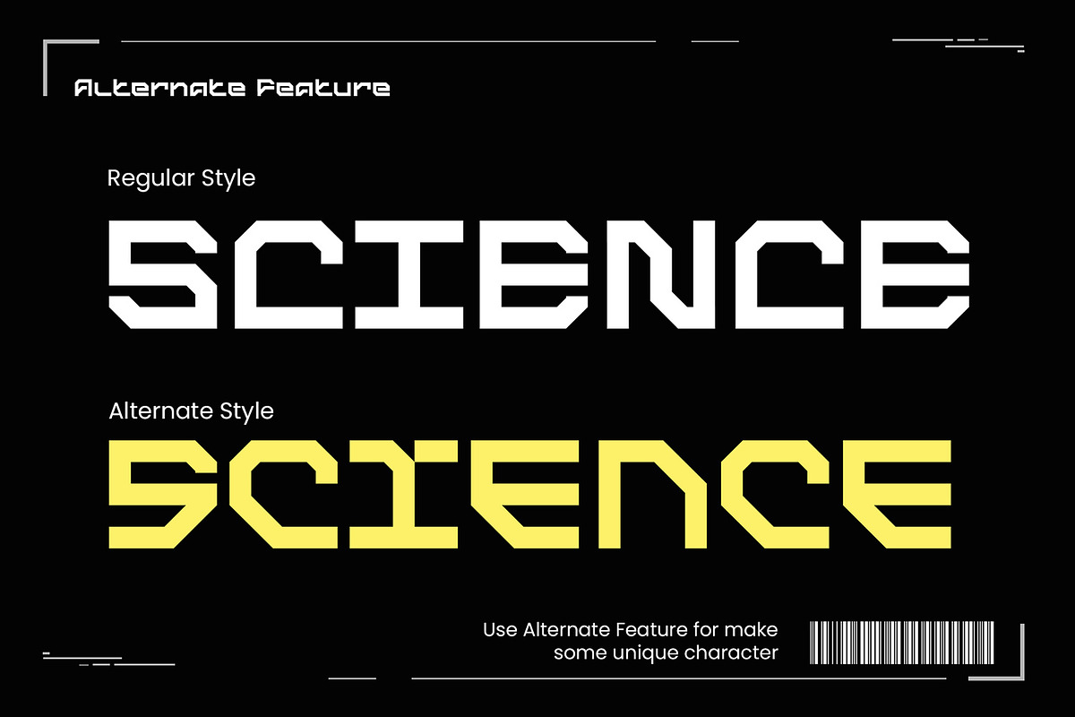 Cypher - Futuristic Font, a Script Font by AQR Studio (Photo 3 of 10)
