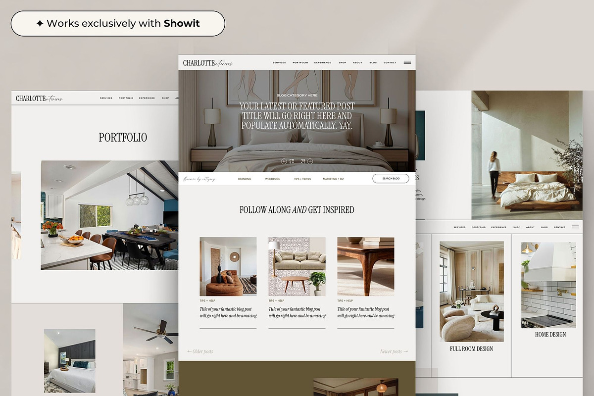 Interior Designer Website Template, a Websites & App Template by Superhero Design Co. (Photo 4 of 6)