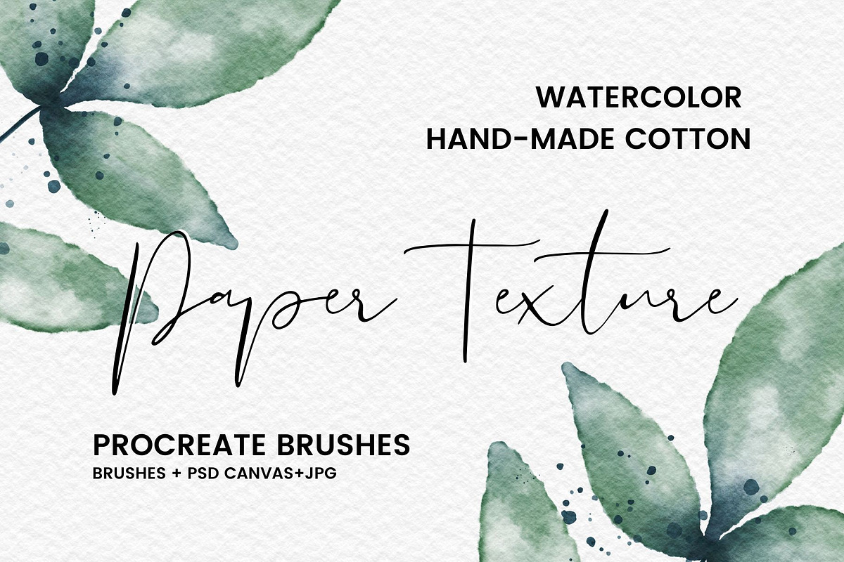 Watercolor Paper Texture Brushes, a Brush Add-On by Angela Roze (Photo 1 of 7)