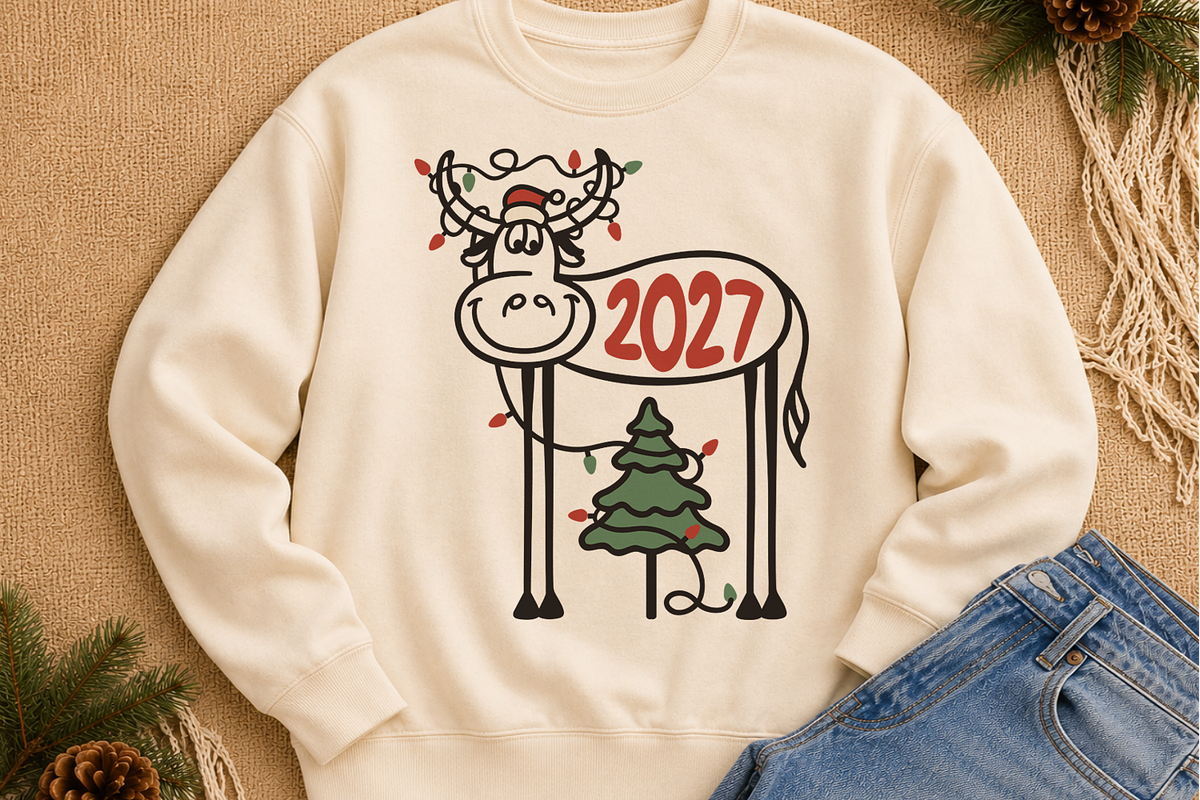 Funny Christmas 2027 Deer SVG Cricut, an Object Graphic by TanchaArt (Photo 4 of 8)