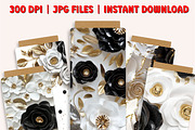 3D Sequin Black and White Roses, a Pattern Graphic by PrintablesByFranklyn (Thumbnail 4 of 6)