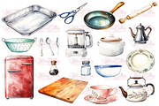 Kitchen Utensils Collection Clipart, a Food Illustration by Watercolor Digital (Thumbnail 3 of 9)