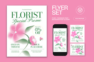 Florist Special Promo Flyer, a Flyer Template by graphicook