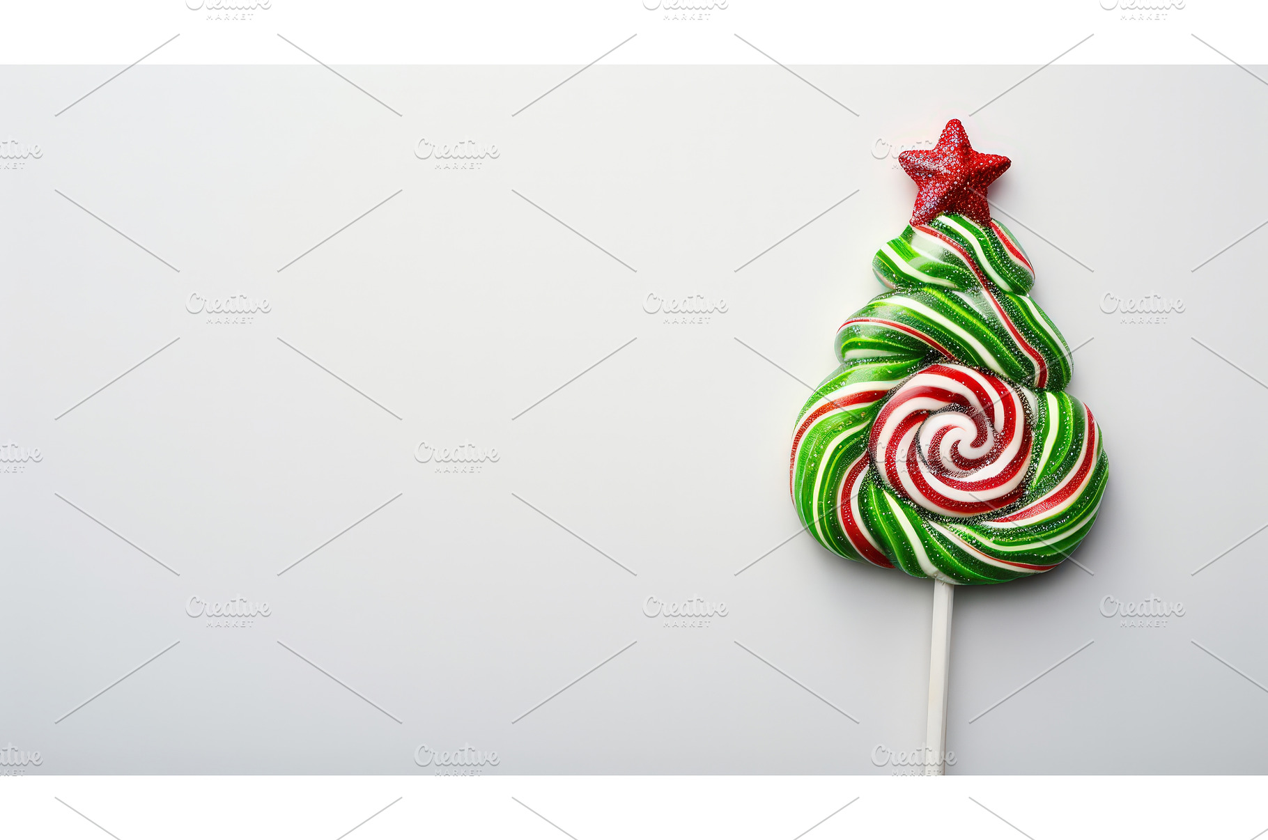 Christmas tree lollipop with red, a Holiday Photo by piter.goskov
