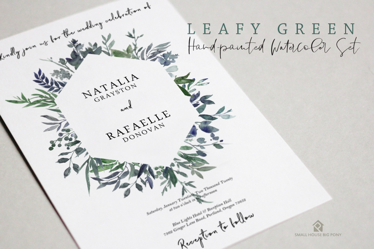 Leafy Green - Watercolor Set, a Graphic by SmallHouseBigPony (Photo 10 of 13)