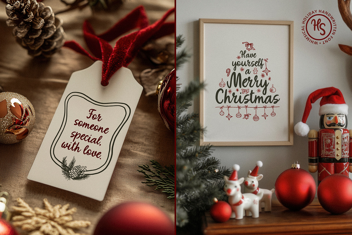 Holiday Spirit Festive Charming Font, a Handwritten Font by AnMark (Photo 5 of 10)
