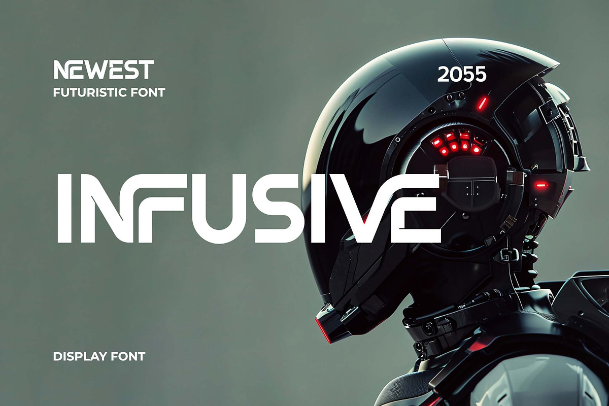 Infusive Futuristic Display Font, a Script Font by UICreative (Photo 1 of 13)