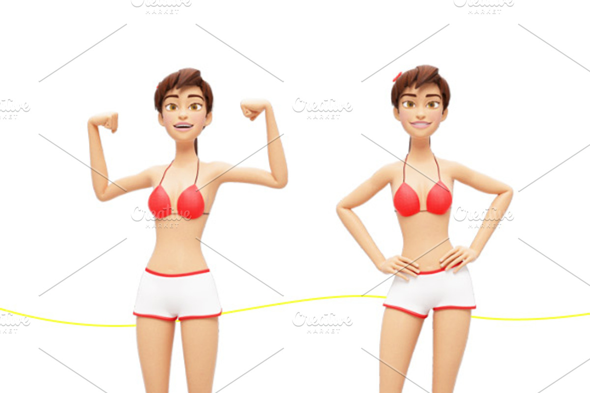 Jenny Swimsuit Character Promo Kit, a Person Illustration by Oleg Ribar (Photo 13 of 27)