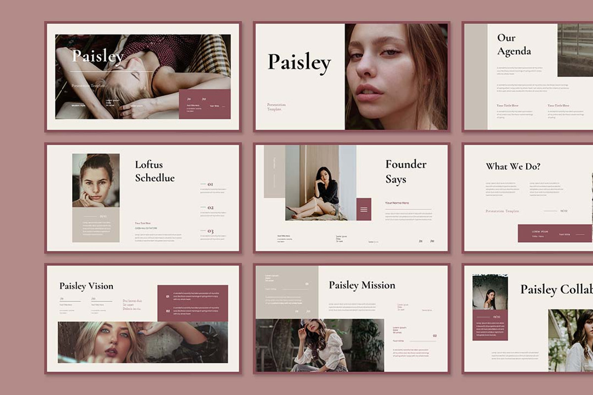 Paisley Presentation Template, a Presentation Template by Analogous Temp (Photo 2 of 5)
