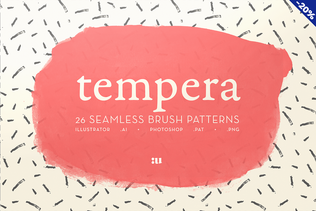 Tempera - Brush Patterns, a Pattern Graphic by Unio Designs (Photo 1 of 8)