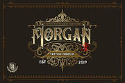 MORGANTATTOO + EXTRAS, a Blackletter Font by dansdesign (Thumbnail 1 of 6)