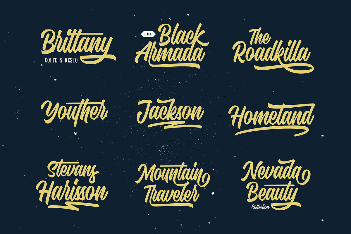 Hadnich - Modern Script, a Script Font by Arterfak Project (Photo 10 of 16)