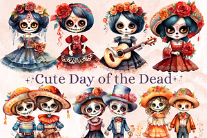 Cute Dia De Los Muertos Clipart