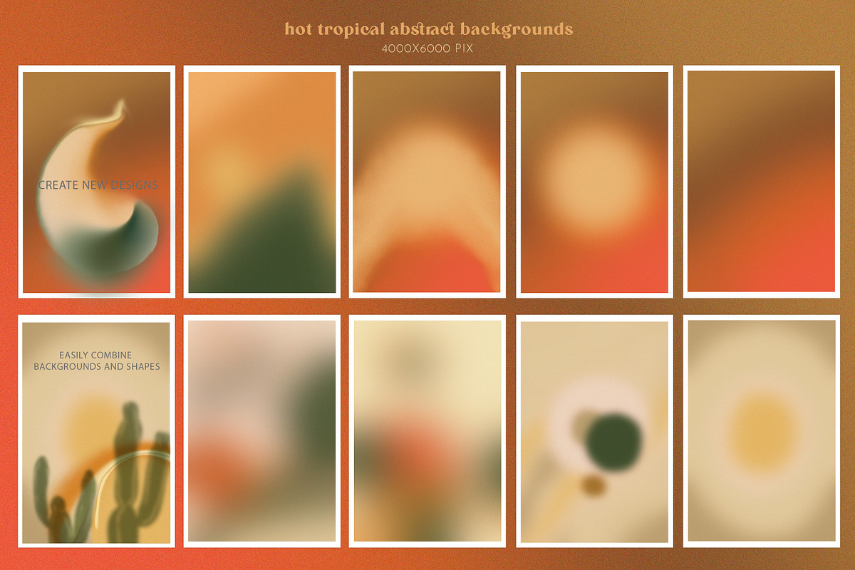 Tropical Grainy Gradient Collection, a Texture Illustration by Cat In Colour (Photo 5 of 9)
