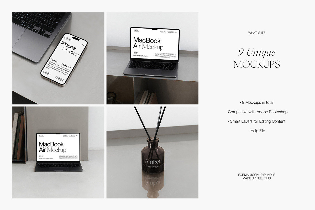 MacBook iPhone Diffuser Mockups PSD, a Mac Mockup by Feel This (Photo 2 of 10)